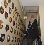John Hudson & Ian Durrant look for the Corps plaque
